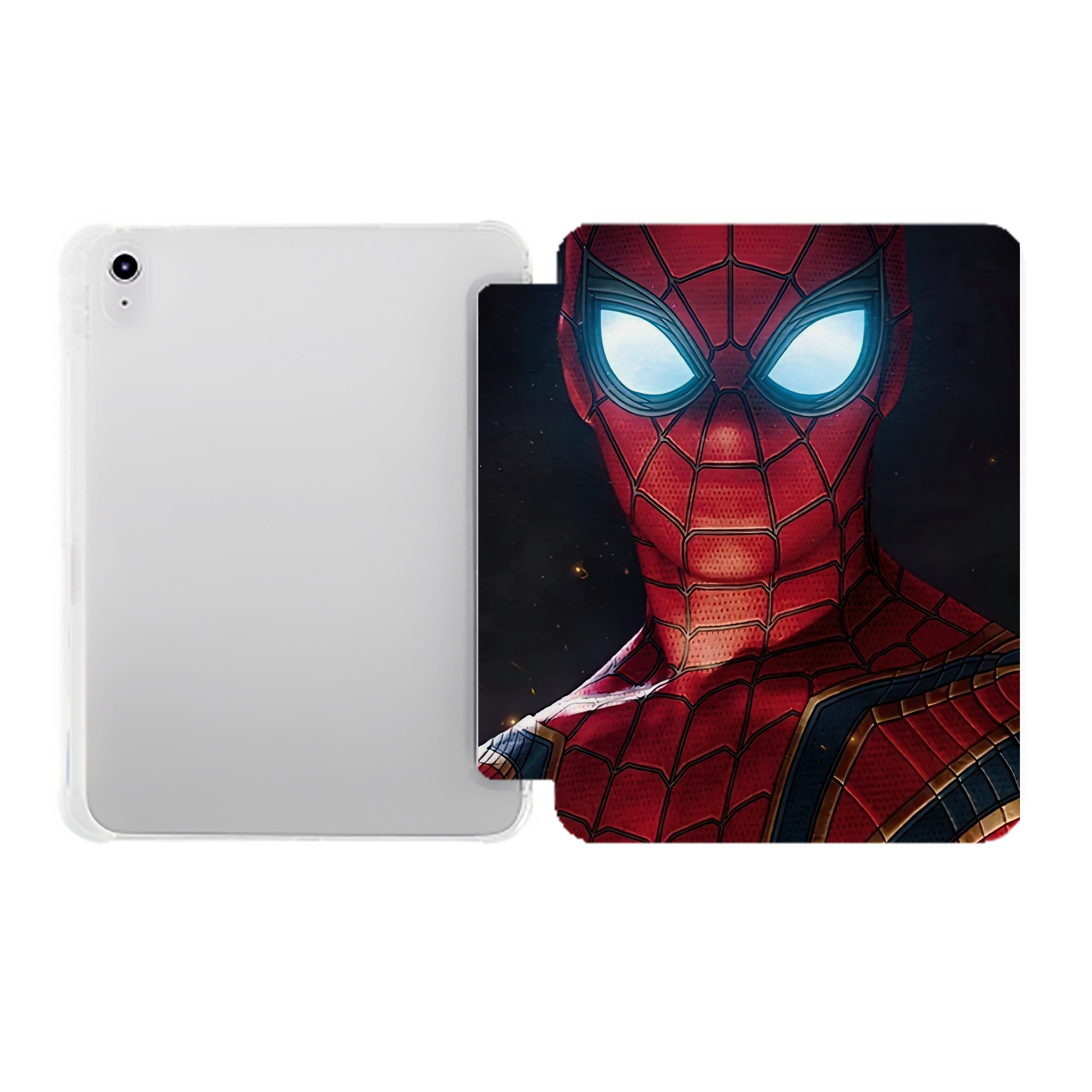 （画像用） Spider Man スパイダーマン IPad ケース ペン収納付き 三つ折りスタンド PUレザー×シリコン 対応機種9.5/10.5/10.9インチ